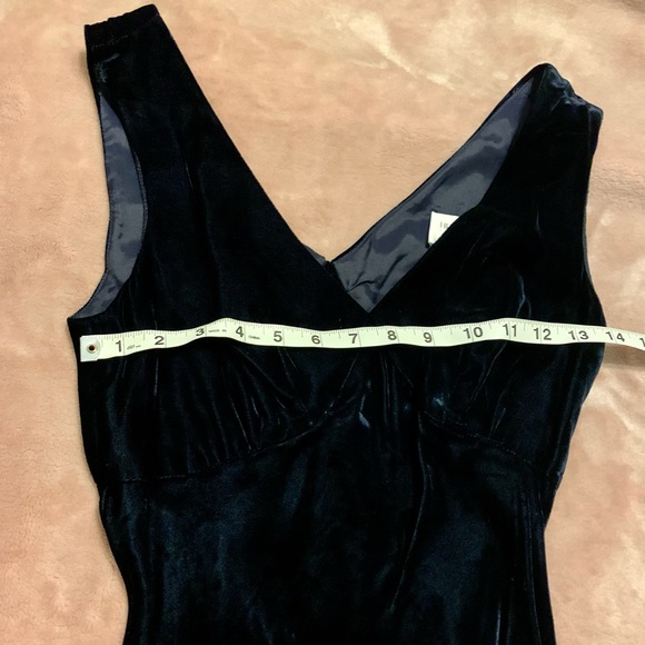 Hugo Buscati dress midnight blue velvet size 4 - Picture 3 of 10